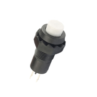 Interrupteur à bouton-poussoir miniature momentané/à verrouillage en plastique électronique de 10mm pour appareils électroménagers
