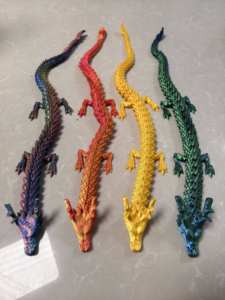 Dragón de Cristal PLA Impreso en 3D de 60 cm, Juguetes Creativos Coloridos para Niños, Animales Divertidos y Amigables, Figura de Acción de Dinosaurios, Regalo - Product Image 6