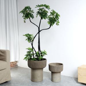 <span class=keywords><strong>Pot</strong></span> de fleurs en ciment de magnésium côtelé de grande taille, fait main, style nordique Wabi-Sabi, pour <span class=keywords><strong>Monstera</strong></span> <span class=keywords><strong>Deliciosa</strong></span> - Product Image 1