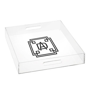 Tùy chỉnh thực hiện lớn <span class=keywords><strong>Monogrammed</strong></span> Acrylic khay <span class=keywords><strong>lucite</strong></span> phục vụ khay - Product Image 1