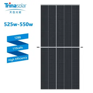 सबसे अच्छा बेच पीवी उत्पादों 525-550w Trina सौर पैनलों 530w के लिए 540w पीवी मॉड्यूल सौर ऊर्जा प्रणाली