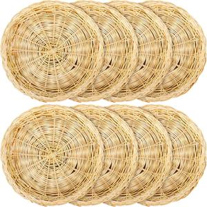 MOSSIC Portaplatos de Mimbre de Bambú de 24 cm, Apto para Microondas, Tradicional, para Fiestas y Cenas, Hecho en China - Product Image 1