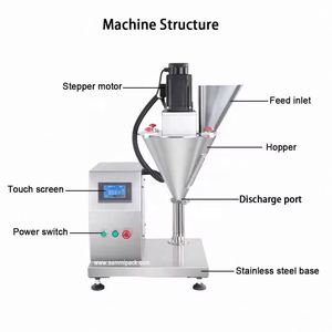 Precieze poederdoseermachine/semi-automatische doseerapparaat voor gember/peper/melkpoeder 1g-500g, Doypack/zakvul systeem - Product Image 2