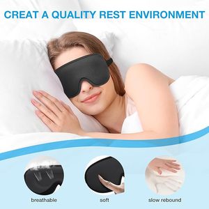 Masque <span class=keywords><strong>pour</strong></span> les yeux avec design 3D profilé bloquant la lumière sans pression sur les yeux 100PCS MOQ personnalisé - Product Image 5