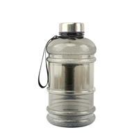 Bouteille d'eau sport grande capacité en forme d'haltère avec poignée intégrée, sans BPA, couvercle à clapet anti-fuite pour la gym et le fitness