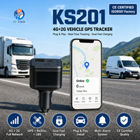 Keson KS201 Chargeur de voiture 4G Traceur GPS Plug and Play Global 16 Bandes LTE Antenne intégrée SOS GPS Beidou CE Vente en gros OEM
