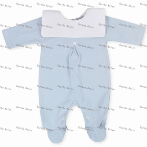 Tutina Neonato Personalizzata 100% Cotone con Colletto alla Marinara, Pagliaccetto a Maniche Lunghe per Neonato, Tutina Intera per Neonato - Product Image 2