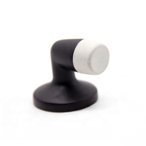Tope de Puerta de Calidad Profesional, <span class=keywords><strong>Mini</strong></span> Tope de Latón Macizo con Acabado Níquel Satinado, Tope de Puerta con Cuello de Cisne - Product Image 2