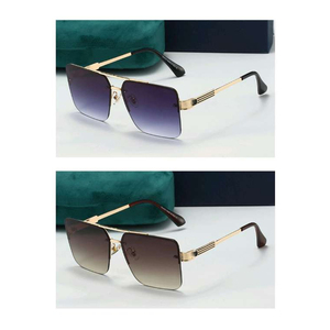 Gafas de <span class=keywords><strong>Sol</strong></span> de Alta Calidad, Marca de Moda de Lujo, Montura Metálica, Logotipo Personalizado, Corte para Mujer y Hombre, Protección UV 2025 - Product Image 4