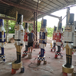 <span class=keywords><strong>Outdoor</strong></span> Fiberglas Nussknacker-König Skulptur für Weihnachtsveranstaltungen Wasserdicht Korrosionsbeständig Große Größe Innen/Außen - Product Image 3