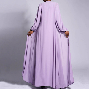 Ramadan EID Islamic Abaya Set 2 Piece: Frente Aberta Diamante <span class=keywords><strong>Cardigan</strong></span> Vestido para Modestas Mulheres Muçulmanas - Product Image 3