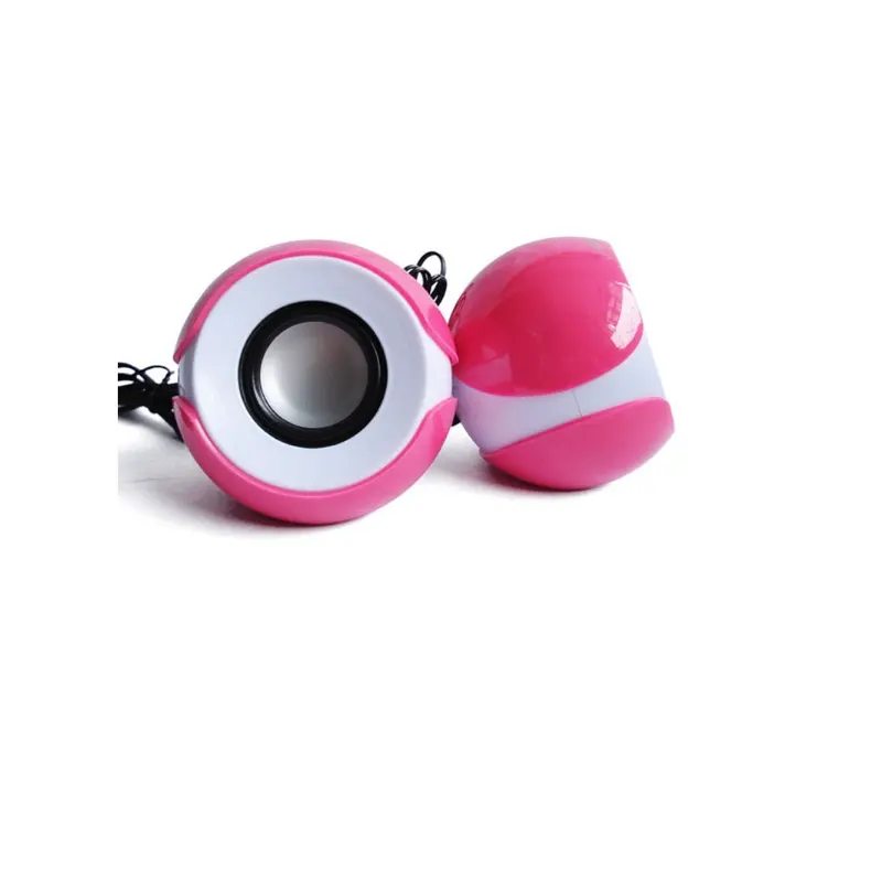 New Style D-06a Wired Mini Petal Big Eye Speaker Outdoor Small Audio Usb2.0 3.5mm Plug Speaker for Sale