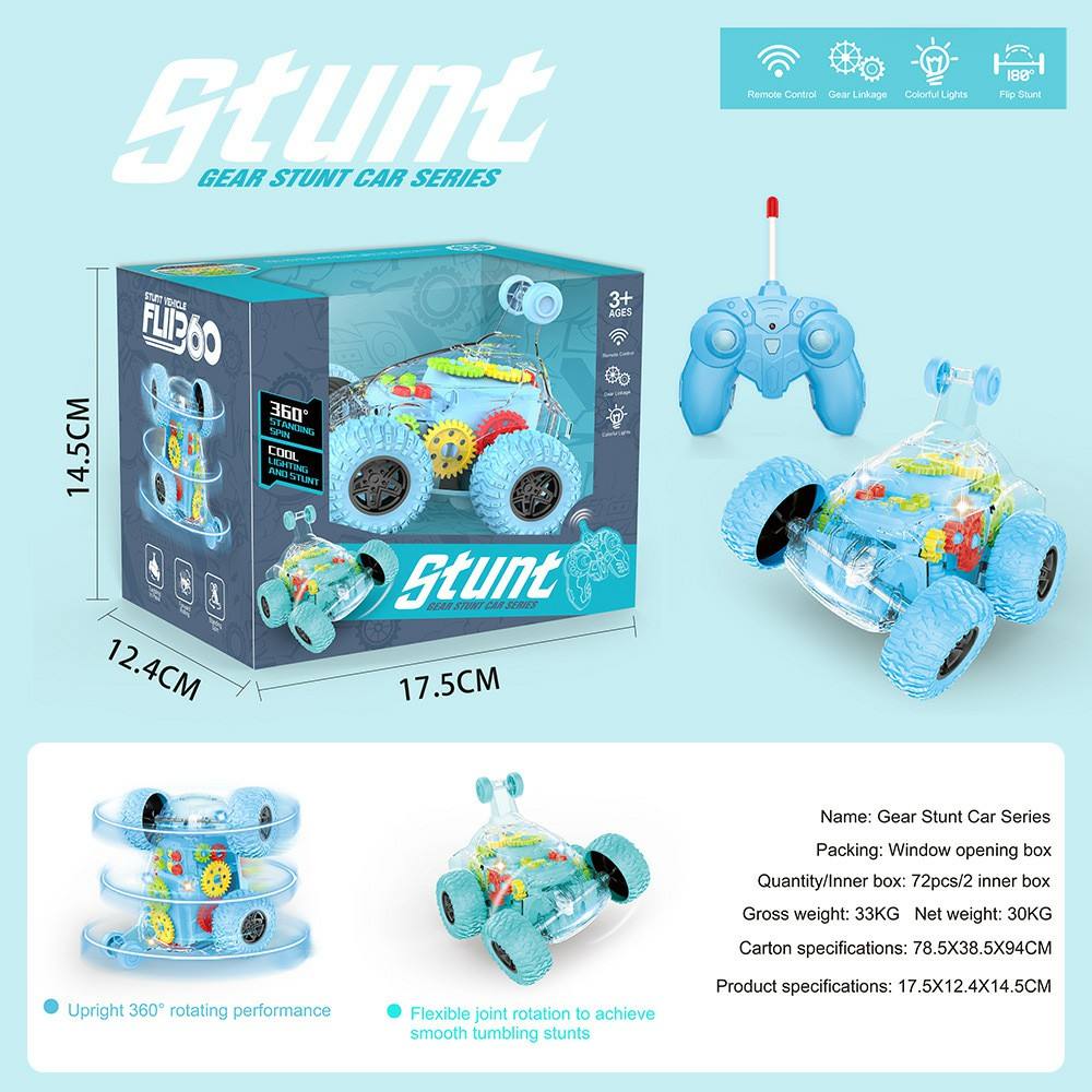 Remote Control-Transparent Gear Dump Truck/Blue [Rechargeable]