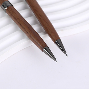 <strong>Fancy</strong> Streamline Walnut Wood Automatic <strong>Pencils</strong> Engraved Logo Wooden Twist Mechanical <strong>Pencil</strong> 1.0mm for Students Drawing - Product Image 3