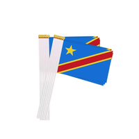 Drapeau portable de la République démocratique du Congo, série de drapeaux, vente en gros personnalisée, décorations de célébration, ensemble d'accessoires de haute qualité