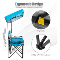 Chaise de plage pliable pour 2 personnes avec auvent Style moderne Extérieur Double Camping Lune pour une utilisation en intérieur