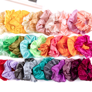 Groothandel Goedkope Zwarte Satijn <span class=keywords><strong>Scrunchie</strong></span> Haar Scrunchies Kids Zijde Haar Scrunchies Voor Dik Haar - Product Image 2
