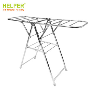 Helper Wing-shaped <b>Clothes</b> Drying <b>Rack</b> Stainless Steel Folding Floor-standing For Home Use - Product Image 1