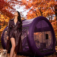 Tente de camping gonflable commerciale en PVC, grande maison d'extérieur pour plusieurs personnes, durable quatre saisons, installation facile, fabrication OEM/ODM