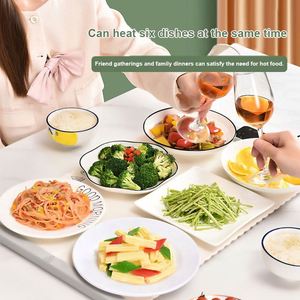 <b>Portable</b> Eco-Friendly Europe Style Silicone + PP Plastic Food Warmer <b>Heater</b> Mat <b>Electric</b> Warming Tray 47x35cm Rectangle for - Product Image 3