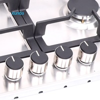 Estufa de Gas Empotrable Xunda de Alta Calidad, Acero Inoxidable, Cinco (5) Quemadores, para Cocina y Restaurante