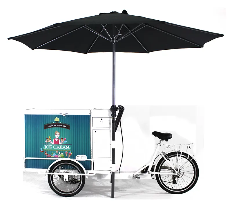 人気ファッションスタイル電気アイスクリーム三輪車夏冷凍庫三輪車モバイルショップ