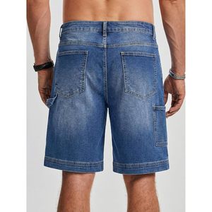 Pantalones Cortos de Mezclilla Holgados para Hombre FOXA, Estilo Cargo, Cintura Media, Corte Relajado, Estilo Urbano, Vintage, con Bolsillos, Transpirables, de Algodón - Product Image 2