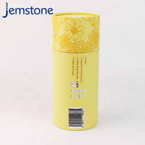 Caja de embalaje de cilindro de tubo de papel de materiales seleccionados biodegradables para regalo cosmético - Product Image 1