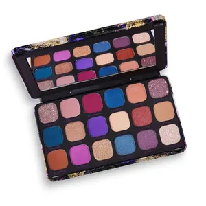 New Arrival 18 Shimmer & Matte Pigmented Eyeshadow Palette Glitter Makeup Eyeshadow Palette With Your Brand