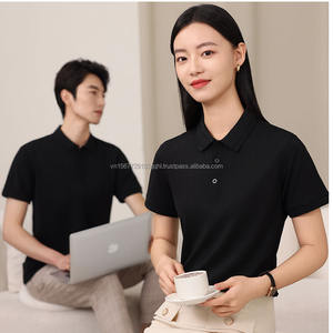 เสื้อกอล์ฟผ้าถักคุณภาพสูง ระบายอากาศได้ดี สำหรับฤดูร้อน ไซส์ใหญ่ ทรงทางการ ไม่ยับ แห้งเร็ว ผลิตจากโพลีเอสเตอร์ 100% - Product Image 5