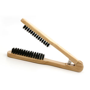 Peigne à cheveux en bois pliable antistatique à double brosse pour salon de coiffure, vente chaude 2020 - Product Image 3