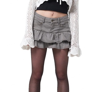 Nouvelle Arrivée Vente en Gros Jupe Courte en Jean Super Mini Y2K Taille Basse Style Sexy Personnalisé pour Femme - Product Image 2