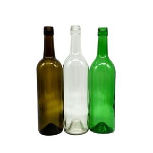 750ml 500ml Venta caliente botella de vino tinto de vidrio transparente botella de vino vacía con corcho/tornillo superior botella de copa de vino 375 <span class=keywords><strong>ml</strong></span> - Product Image 1