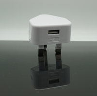 Bloc de charge rapide USB 2A 10W à port unique, prise UK 3 broches, QC2.0, pour téléphone portable, tablette, appareil photo