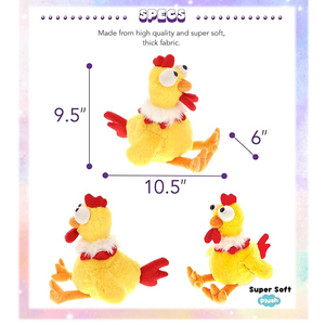 Fabricante personalizado 3D Eyes Yellow Rooster Peluche <span class=keywords><strong>de</strong></span> algodón <span class=keywords><strong>de</strong></span> peluche Animal <span class=keywords><strong>de</strong></span> granja para niños Huggable Sentado <span class=keywords><strong>Gallo</strong></span> Juguetes - Product Image 3