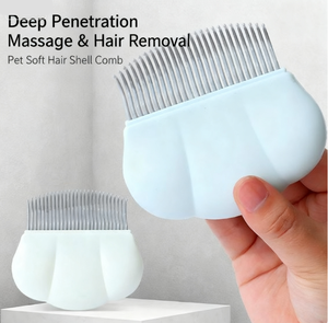 Pettine ad ago elastico a forma di gusci di <span class=keywords><strong>cane</strong></span> e gatto per rimuovere peli galleggianti e cadenti e nodi aperti - Product Image 2