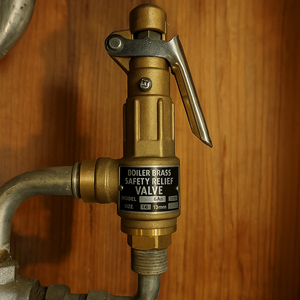 Soupape de sécurité à ressort réglable à levée complète filetée BSPT NPT pour eau, huile, vapeur, chaudière, en laiton - Product Image 1