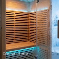 Sauna en cèdre rouge écologique conçu pour une installation extérieure avec toit résistant aux intempéries et murs isolés