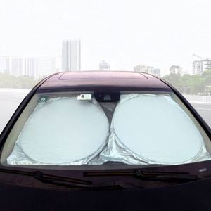 Wholesale Custom Logo Foldable Front Windshield Polyester UV Bubble Car Sunshades - Product Image 2