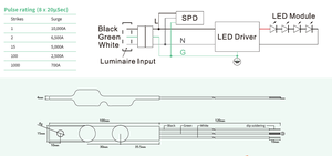 Parafoudre 10kV 10kA de marque BP-light, modèle BP-<span class=keywords><strong>SP1</strong></span>-10KV, avec bornier pour lampadaires LED, protection contre les surtensions de foudre, pour usine - Product Image 4