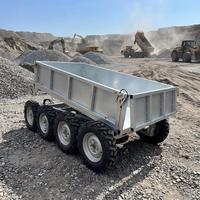 Chariot industriel fermé à 8 roues en acier argenté, durable, avec revêtement en poudre, pour usage extérieur