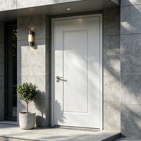 Porte intérieure WPC à panneau plat, 50 mm d'épaisseur, insonorisée 30 dB, certifiée CE, pour projets de chambres, appartements et hôtels
