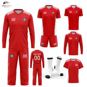 Fabrication en usine de maillots de football unisexes personnalisés de bonne qualité, uniforme d'équipe de club, maillot de football sublimé vintage, été automne, nom du joueur - Product Image 1