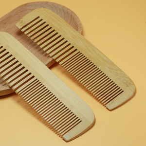 Sikat rambut bambu halus & lebar portabel, sisir gigi untuk penggunaan Hotel dan Salon dengan Logo kustom - Product Image 1