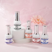Kit de démarrage d'ongles professionnel couche de finition transparente et système de gel de couche de base ensemble de liquide d'immersion de marque privée