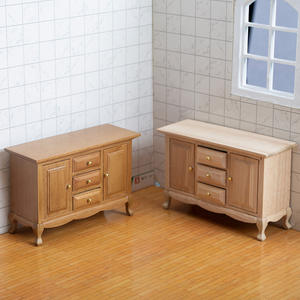 Nuevo Modelo de Mueble de Madera en Miniatura para Casa de Muñecas, Escala 1:12, Gabinete de Dos Puertas y Tres Compartimentos, Adorno de Bolsillo para Casas de Muñecas - Product Image 4