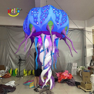 <span class=keywords><strong>Acuario</strong></span> gigante colgante inflable decoración azul luminoso inflable medusas con luz Led - Product Image 3