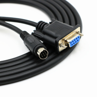 Cable de Conexión de Pantalla Táctil Weinview TK6070/6071 a PLC Mitsubishi FX, Redondo de 8 Pines a Puerto Serie de 9 Pines, 2 Conductores de Cobre