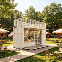 Boutique mobile modulaire en conteneur, kiosque de vente au détail pour vêtements et café