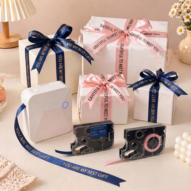 Marklife R15 Wireless Satin Ribbon Printer-Digital Foil Ribbon Maker for Luxury Gift Wrapping Flowers Boutique Gift DIY Crafts